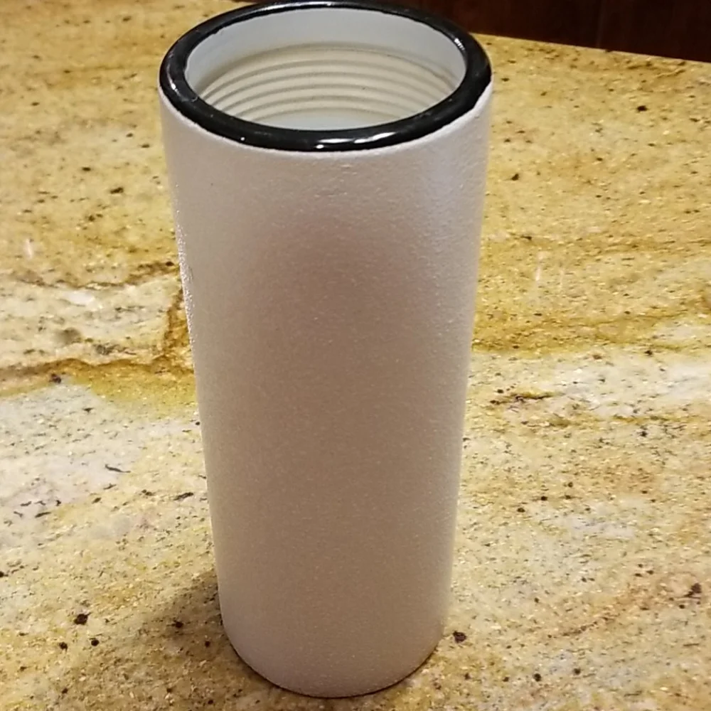 VTG Asian Modern Vase Painted Bamboo on Texture